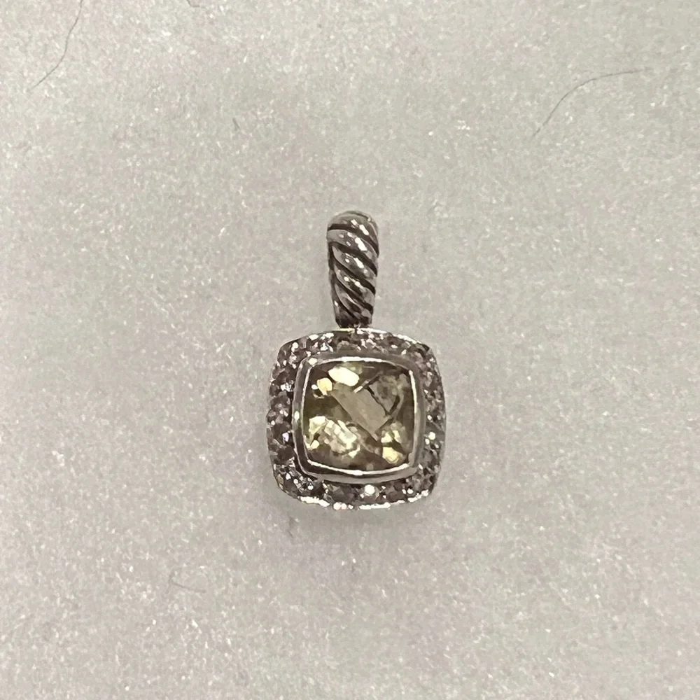 David Yurman Petite Albion Citrine Pendant with Diamonds - Picture 1 of 4